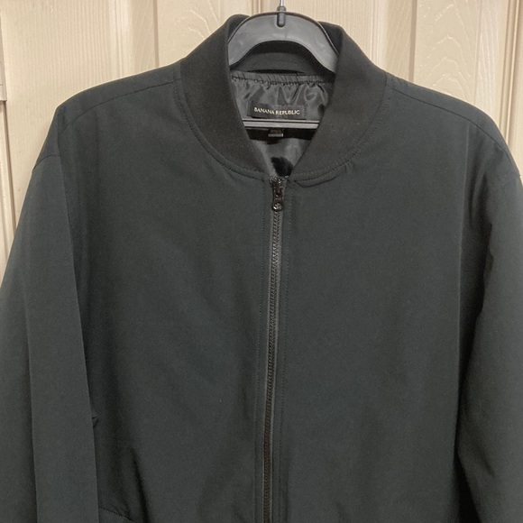 Banana Republic Men's Lightweight Black Bomber Jacket Sz XL - Picture 2 of 13
